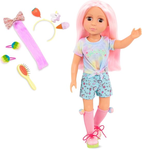 Nixie Poppen - Modepop Stylingpop - Haar Styling - Verstelbare Ledematen - 36 cm - Multicolor
