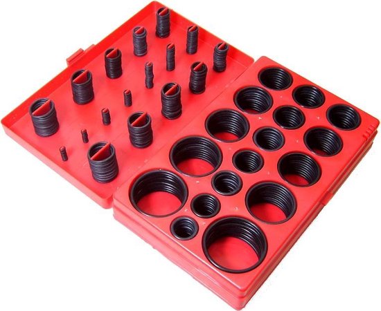 O ringen dichtingsringen rubber ringen set 419 delig in kunststof koffer van Benson
