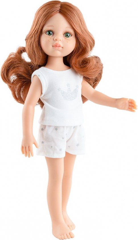 Paola Reina Amigas Pijamas Cristi babypop meisje met kledij 32cm van Paola Reina