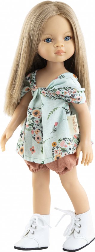 Paola Reina Amigas Roxana babypop Aziatisch meisje met blond haar en blauwe ogen 32cm van Paola Reina