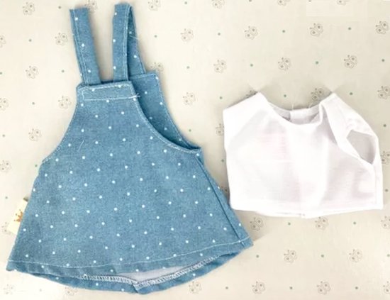 Paola Reina Kledingset Emma Lichtblauw 42 cm van Paola Reina