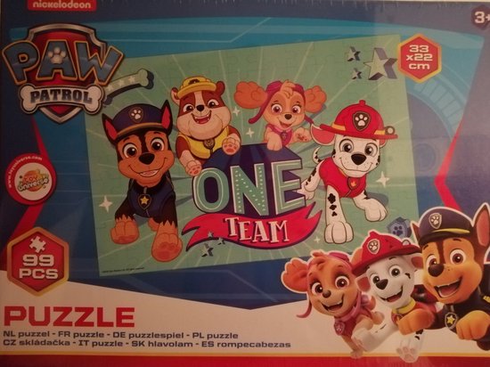Paw Patrol - One Team Puzzel 99 stukjes 33 x 22cm van PAW Patrol