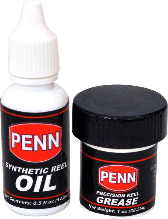 Penn Reel Olie en Vet - molen onderhoudskit - 14g olie + 28g vet van Merkloos