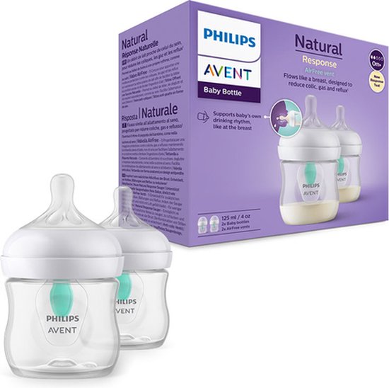 Philips Avent - AirFree Babyfles - Natural Response - 2 stuks - 125ml van Philips