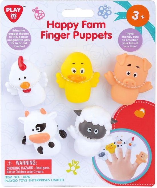 Play Vingerpoppetjes Boerderijdieren, 5st. van $