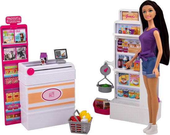 Playtive modepop met supermarkt 26-Delig van Playtive