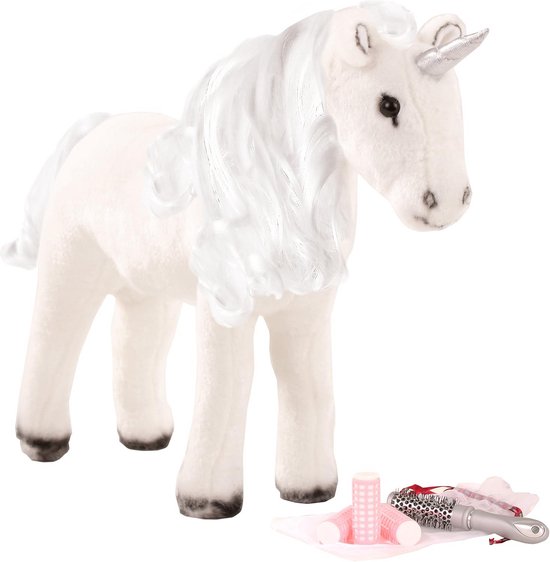 Pluche Eenhoorn voor Haarverzorging - Accessoire voor Poppen tot 50 cm