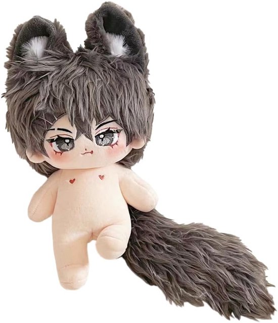 Pluche Konijnenknuffel met Oren en Staart - 20 cm Draagbare Kleding (Met Skelet)