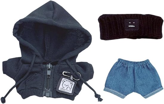 Pluche poppenkleding en accessoires voor 10-15 cm poppen van Merkloos