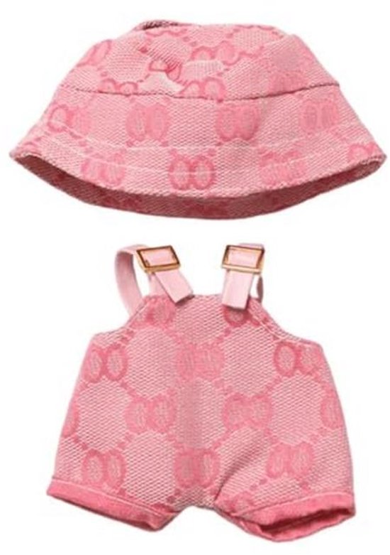 Pluchen poppenkleding en accessoires, 17 cm, trendy en veelzijdig van Merkloos
