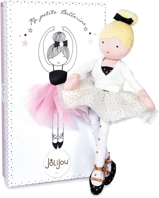 Pluchen Poppenmeisje Ballerina met Hartbescherming en Balletoutfit van Merkloos