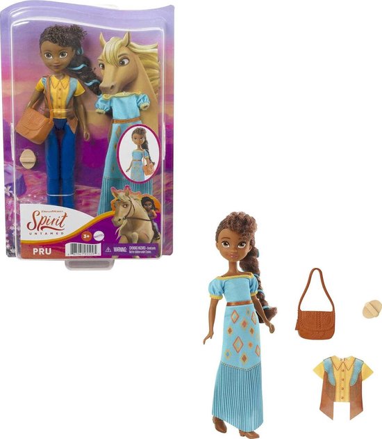 Pop met Modeoutfits en Accessoires - Paardenthema - 17.8 cm Hoog - Geweldig Cadeau voor Kinderen van 3 Jaar en Ouder van Merkloos