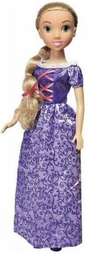 Pop prinses in paarse jurk - 80 cm.