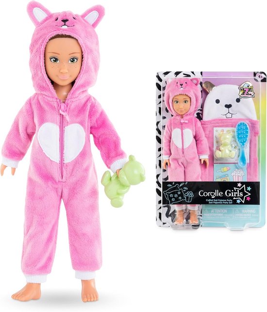 Pop set met pyjama thema en accessoires voor kinderen