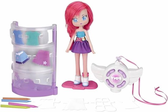 Poppen set - Mode tester - Mode ontwerpen - Interactieve feedback - 25 cm pop - Meerkleurig