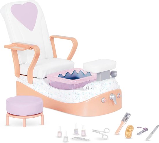 Poppen Spa Set - Poppenhuis Accessoires - Poppen Verzorgen - Inclusief Geluid - 46 cm Poppen - Roze