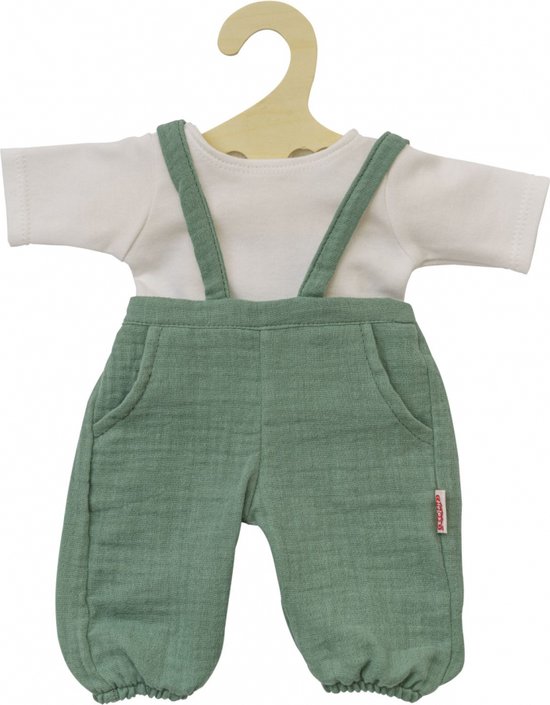 Poppen-tuinbroek Groen, 28-35 cm (past bij Paolo Reina Gordi-pop)