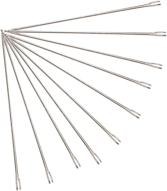 Poppenhaar-ontwortelingsnaalden - Set van 10 stuks voor het maken van poppen - Haarnaalden voor poppenhaar - Breinaald voor poppenhaar - 0,6 mm