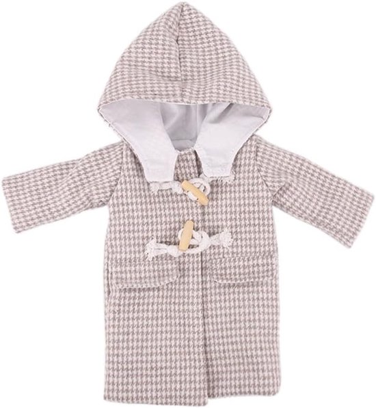 Poppenjas - Poppenkleding winter - Poppen aankleden - Hoge kwaliteit stof - Voor 46 cm poppen - Kaki van Merkloos