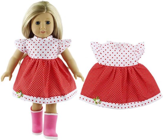 Poppenjurk - Prinsessenjurk Poppenkleding - Poppen Aankleden - Zomerjurk Ontwerp - 46 cm Poppen - C