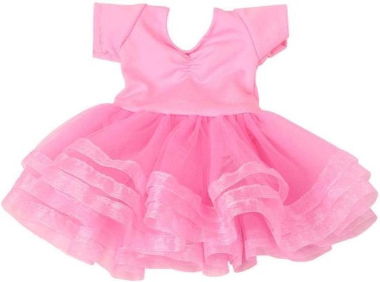 Poppenkleding Balletjurk - Lace Outfit - Poppen Aankleden - Speciaal Ontworpen - 45 cm Pop - Roze