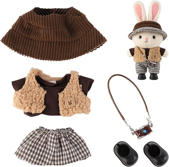 Poppenkleding Set 5 Delen Accessoires voor 17 cm Poppen Cadeau van Merkloos