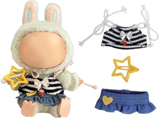 Poppenkleding Set - Miniatuur Outfits - Poppen Aankleden - Handgemaakte Stijlen - 17 cm Poppen - Diverse Sets