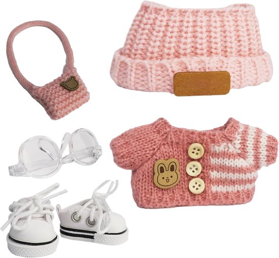 Poppenkleding Set - Mode Accessoires - Verkleedpret - Handgemaakt Breiwerk - 15-17cm Poppen - Stijl A