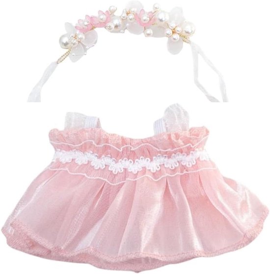 Poppenkleding Set - Outfit voor pop - Poppen aankleden - Specifiek voor 17 cm - 127 x 127 cm - Roze