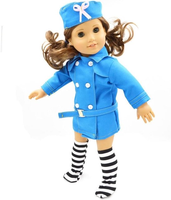 Poppenkleding Set - Poppen Outfits - Poppen Aankleden - Voor 43-46 cm poppen - 2 Stuks - Blauw
