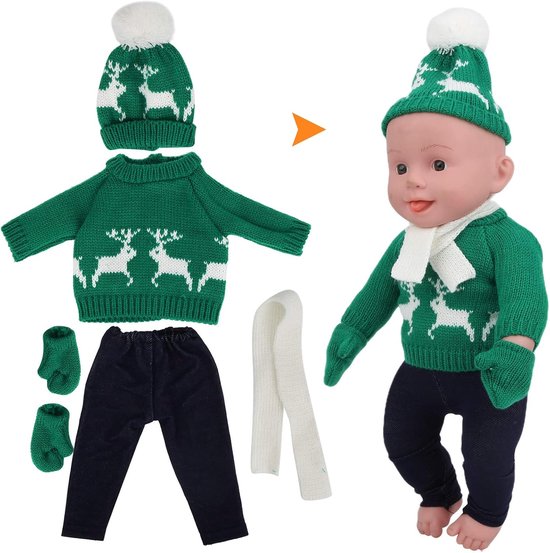 Poppenkleding Set - Poppenkleding Accessoires - Poppen Aankleden - Kwaliteit en Duurzaamheid - Voor 43cm Poppen - Q18-785