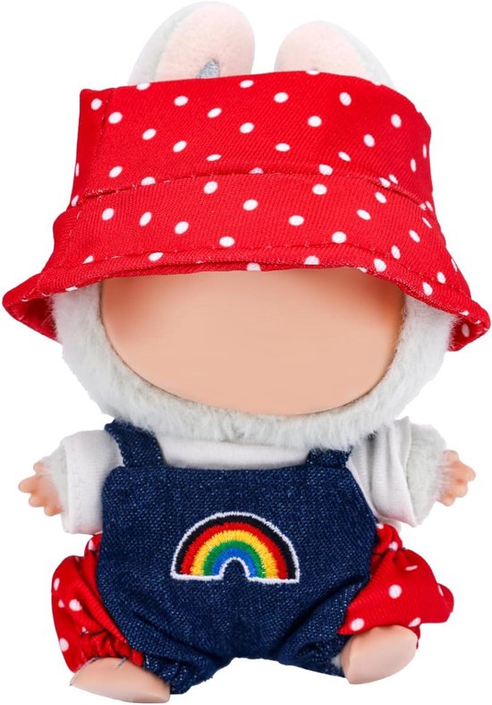 Poppenkleding Set - Poppenkostuums Mode - Poppen Aankleden - Zacht Duurzaam Materiaal - 17cm Poppen - Rood