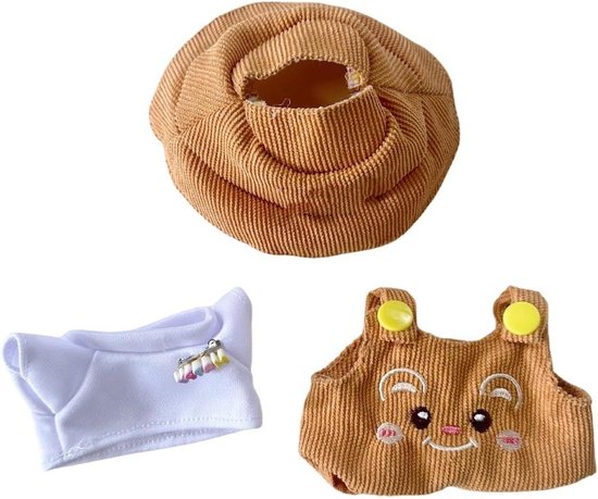 Poppenkleding Set - Poppenmode Accessoires - Poppen Aankleden - Zachte Katoenen Stof - 17 cm Poppen - Meerdere Kleuren