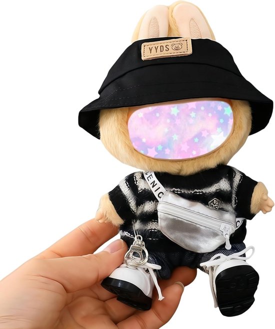 Poppenkledingset voor 6,7 inch poppen - 5 stuks vrijetijdskleding met mode accessoires van Merkloos