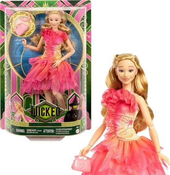 Poseerbare Glinda pop met accessoires en blond haar van Merkloos