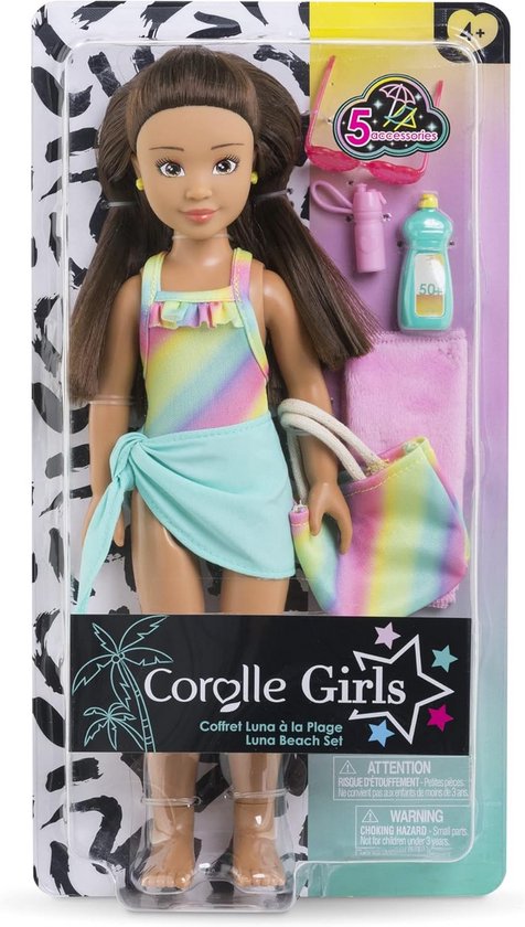 Prachtig Zomer Speelgoed Meisjespop 28 cm met Strandoutfit en Accessoires, Vanillegeur