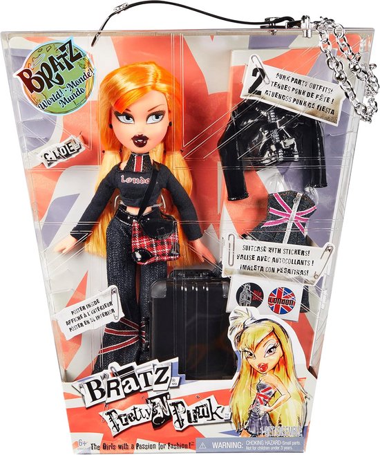 Punk Modepop Cloe Heruitgave met 2 Outfits en Personaliseerbare Koffer