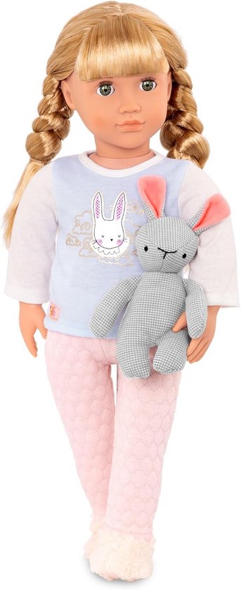 Pyjamaparty Pop van 46 cm met Blonde Haar en Groene Ogen - Speelgoed voor Kinderen vanaf 3 Jaar van Merkloos