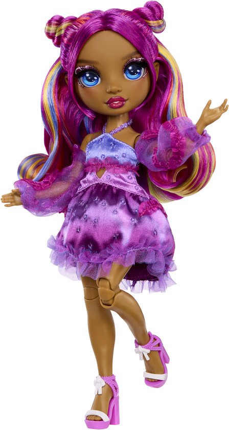 Rainbow High Be Dazzling-modepoppen - Noémie Violette (paars) met bedazzle-tool en glinsterende strassteentjes van Merkloos