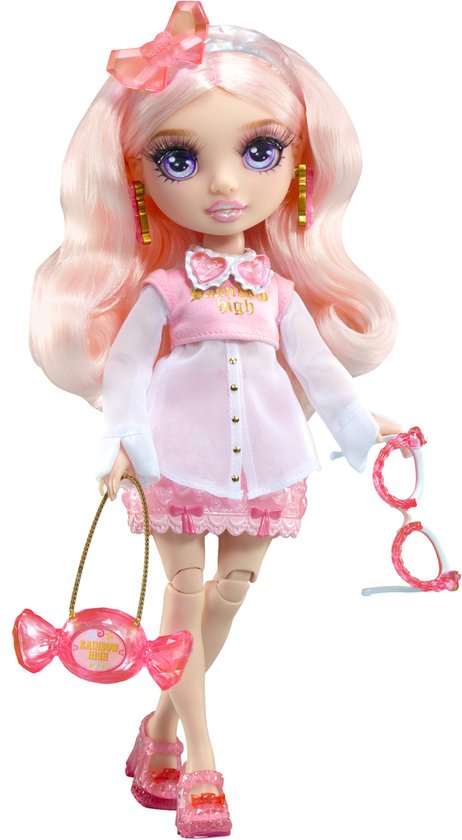Rainbow High Crystal Fashion Bella-pop Roze van Rainbow High