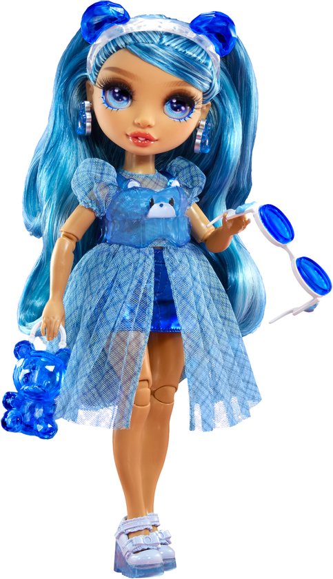 Rainbow High Crystal Fashion Skyler-pop Blauw van Rainbow High