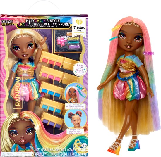 Rainbow High Hair Chalk & Style -pop Meline (goud) van Rainbow High