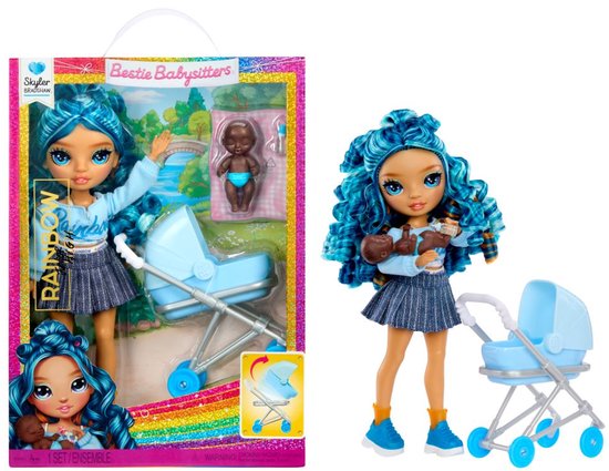 Rainbow High Jr. High™ Bestie Babysitters™ - Skyler Bradshaw, modepop van 23 cm van Rainbow High