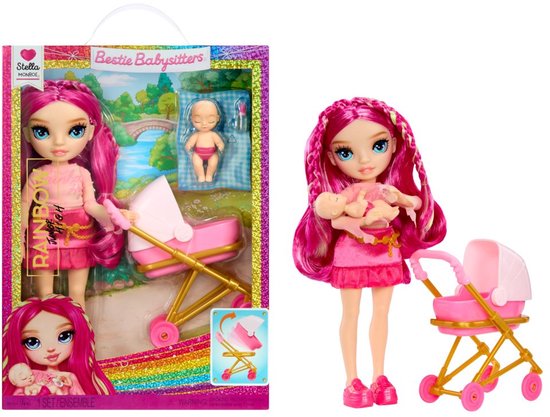 Rainbow High Jr. High™ Bestie Babysitters - Stella Monroe, modepop van 23 cm van Rainbow High