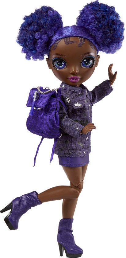 Rainbow High Junior High Special Edition Doll - 23 cm - Krystal Bailey - Paars - Modepop van Merkloos