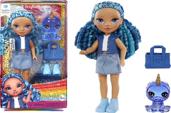 Rainbow High Littles minipop - Sapphire (blauw) van Rainbow High