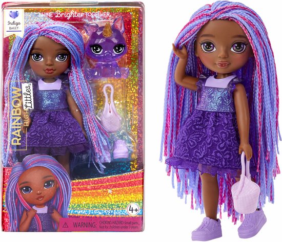 Rainbow High Littles-poppen - Indigo (donkerpaars)