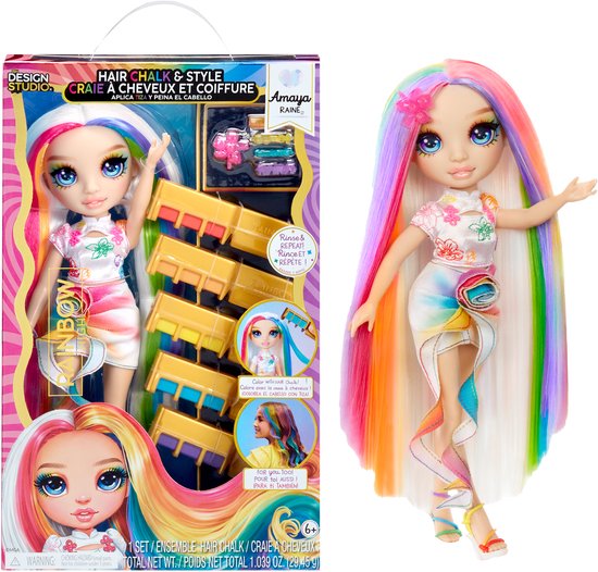 Rainbow High Modepop met Haarkrijt - Amaya Regenboog van Rainbow High