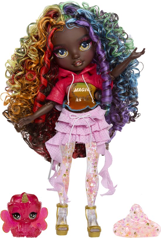Rainbow High Shimmers met slijm-modepop - Iris (regenboogkleurig) van Rainbow High