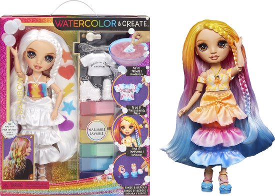 Rainbow High Watercolor & Create Modepop - Bruine ogen van Rainbow High